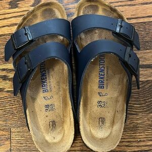 Navy Blue Arizona Birkenstocks - size 38 (7-7.5)